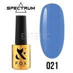 Гель-лак F.O.X Spectrum Gel Vinyl № 021 Meditation (насичений блакитний, емаль), 7 мл