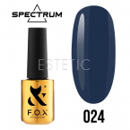 Гель-лак F.O.X Spectrum Gel Vinyl № 024 Absolut (глубокий синий, эмаль), 7 мл