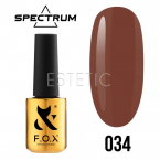 Гель-лак F.O.X Spectrum Gel Vinyl № 034 Luxury (світло-коричневий, емаль), 7 мл