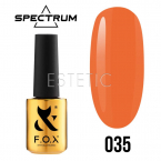 Гель-лак F.O.X Spectrum Gel Vinyl № 035 Drive (оранжевый, эмаль), 7 мл