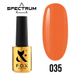 Гель-лак F.O.X Spectrum Gel Vinyl № 035 Drive (помаранчевий, емаль), 7 мл