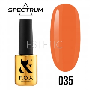 Гель-лак F.O.X Spectrum Gel Vinyl № 035 Drive (помаранчевий, емаль), 7 мл