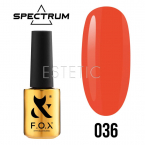 Гель-лак F.O.X Spectrum Gel Vinyl № 036 Extreme (оранжево-красный, эмаль), 7 мл