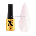 F.O.X Smart gel Shine - Жидкий гель для укрепления ногтевой пластины (белый полупрозрачный с блестками), 12 мл
