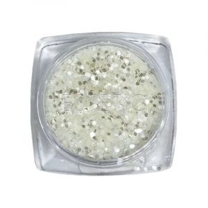 Komilfo блесточки 022 B, размер 0,8 мм (белые, серебристые), 2,5 г