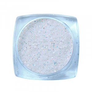 Komilfo Блесточки 023 E, размер 0,3 мм (белые, разноцветные), 2,5 г