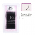 Ресницы Lash Secret mix, завиток C+ 0,1 (16 лент: длина 6-13 мм), черные