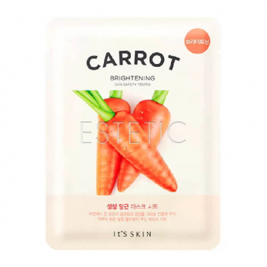 It's Skin The Fresh Carrot Mask Sheet - Тканинна маска для обличчя з екстрактом моркви, 19 мл 