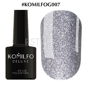Гель-лак Komilfo DeLuxe Series №G007 (мелкие, насыщенные серебристо-голографические блестки), 8 мл