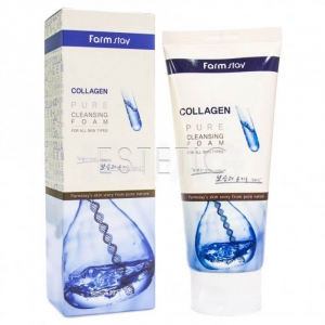 FarmStay Collagen Pure Cleansing Foam - Пінка очищуюча із колагеном, 180 мл