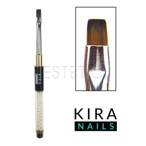 Kira Nails Кисть для геля Gel flat 4 (Nylon)