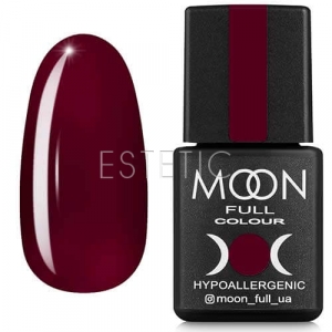 Гель-лак MOON FULL color Gel polish №142 (бургундський, емаль), 8 мл