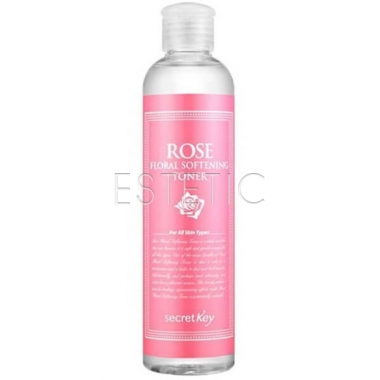 Secret Key Rose Floral Softening Toner - Зволожуючий тонер для особи з екстрактом дамаської троянди, 248 мл 