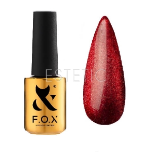 Гель-лак F.O.X. Sphynx Cat Eye №001 (червоний, магнітний), 7 мл 