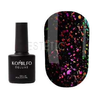 Komilfo No Wipe Chameleon Top - Топ без липкого слоя с хлопьями единорог, 8 мл