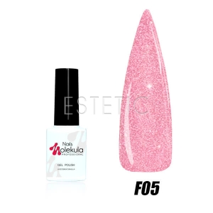 Гель-лак Molekula FLASH Effect F05 (світло-рожевий, світловідбиваючий), 6 мл
