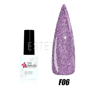 Гель-лак Molekula FLASH Effect F06 (бузковий, світловідбиваючий), 6 мл
