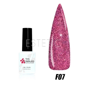 Гель-лак Molekula FLASH Effect F07 (насичений рожевий, світловідбиваючий), 6 мл