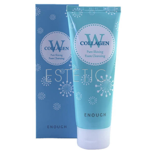 Enough W Collagen Pure Shining Foam Cleansing - Очищаюча пінка з морським колагеном, 100 мл