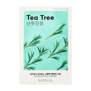 Missha Airy Fit Sheet Mask Tea Tree - Маска тканинна для обличчя з екстрактом чайного дерева, 19 г