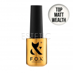 F.O.X Top Matt Wealth - Матовий закріплювач для гель-лаку без липкого шару,  7 мл 