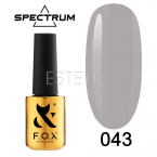Гель-лак F.O.X Spectrum Gel Vinyl № 043 Symphony (серый, эмаль), 7 мл