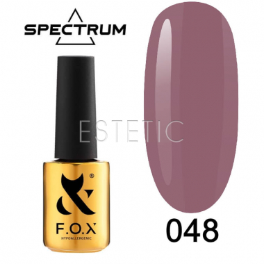 Гель-лак F.O.X Spectrum Gel Vinyl № 048 Feminist (темний бежево-рожевий, емаль), 7 мл 