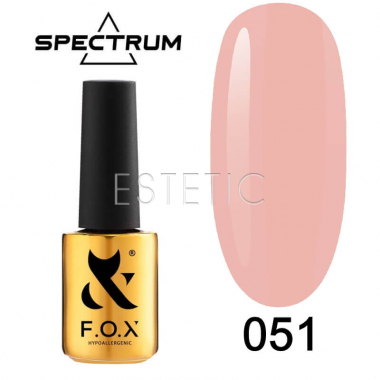 Гель-лак F.O.X Spectrum Gel Vinyl № 051 Intim (персиковый, эмаль), 7 мл