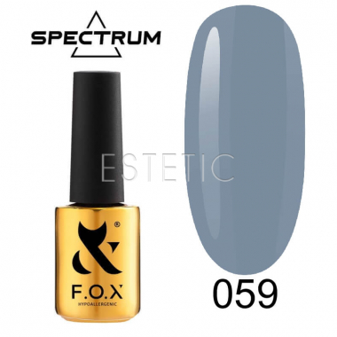 Гель-лак F.O.X Spectrum Gel Vinyl № 059 Lyrilac (серо-сиреневый, эмаль), 7 мл