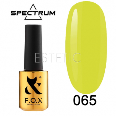 Гель-лак F.O.X Spectrum Gel Vinyl № 065 Clever (желто-зеленый, эмаль), 7 мл