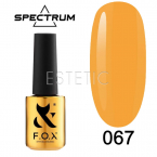Гель-лак F.O.X Spectrum Gel Vinyl № 067 Iconic (жовто-оранжевий емаль), 7 мл 