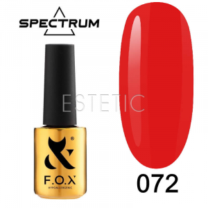 Гель-лак F.O.X Spectrum Gel Vinyl № 072 Summit (алый, эмаль), 7 мл