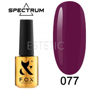 Гель-лак F.O.X Spectrum Gel Vinyl № 077 Ignore (насыщенный фиолетовый, эмаль), 7 мл