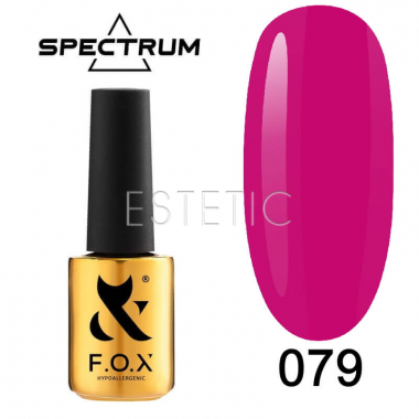 Гель-лак F.O.X Spectrum Gel Vinyl № 079 Glamour (яскравий рожевий, емаль), 7 мл 