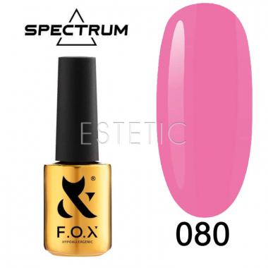 Гель-лак F.O.X Spectrum Gel Vinyl № 080 Obsessed (ультра-рожевий, емаль), 7 мл 