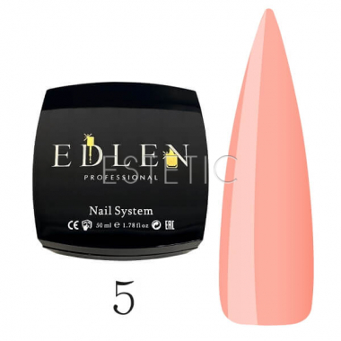 Edlen Professional French Rubber Base №005 - Камуфлирующая база для гель-лака (бежево-розовый, эмаль), 30 мл