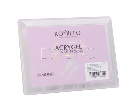 Komilfo Top Nail Forms, Almond Верхні форми для нарощування, мигдаль, 120 шт 