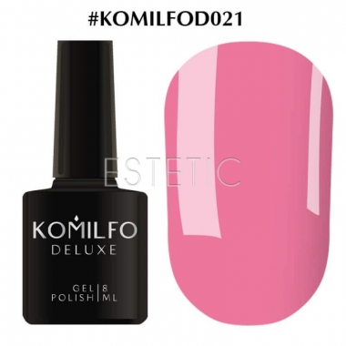 Гель-лак Komilfo Deluxe Series №D021 (ніжно-рожевий, емаль), 8 мл