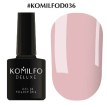 Гель-лак Komilfo Deluxe Series №D036 (світле, рожеве какао, емаль), 8 мл