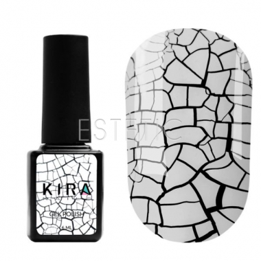 Гель-лак Kira Nails Crack Effect White (белый для кракелюра), 6 мл