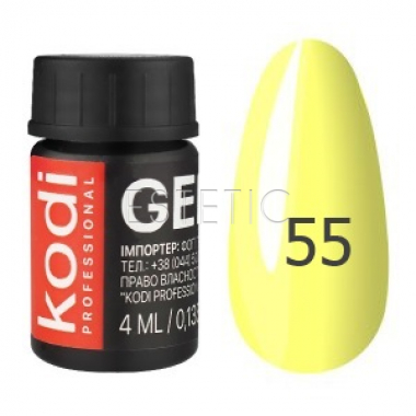Kodi Professional Gel Paint №55 - гель-краска (нежно-жёлтый), 4 мл