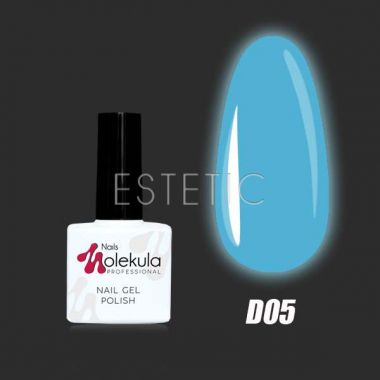 Гель-лак Molekula DISCO №D05 (насыщенный голубой флуоресцентный, неоновый), 11 мл