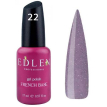 Edlen Professional French Rubber Base №022 - Камуфлююча база для гель-лаку (рожево-ліловий, з блискітками), 17 мл