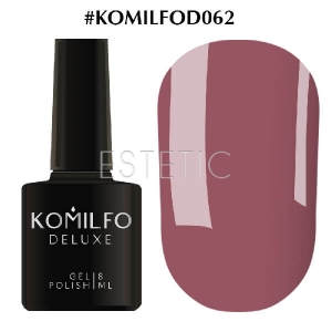 Гель-лак Komilfo Deluxe Series №D062 (приглушена марсала, емаль), 8 мл