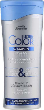 Joanna ULTRA Color System Шампунь нейтрализующий желтизну для осветленных и седых волос, 200 мл