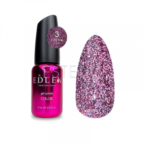 Гель-лак EDLEN Flash Fire №003 (пыльно-розовый, светоотражающий), 9 мл