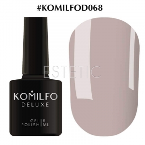 Гель-лак Komilfo Deluxe Series №D068 (приглушений, сіро-ліловий, емаль), 8 мл