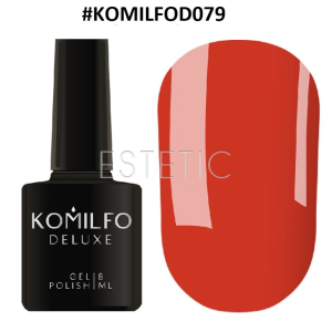 Гель-лак Komilfo Deluxe Series №D079 (яркий красный, эмаль), 8 мл