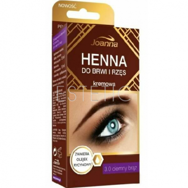 Joanna Henna Eyebrow & Eyelash Tint Краска для бровей и ресниц (темно-коричневая), 15 мл