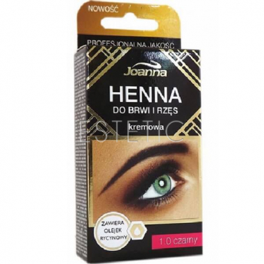 Joanna Henna Eyebrow & Eyelash Tint Краска для бровей и ресниц (черная), 15 мл